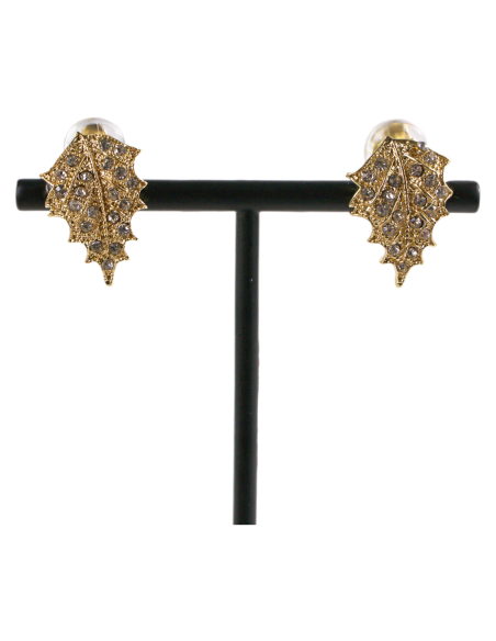 KLIPSY DO USZU ZŁOTE LISTKI LIŚCIE LIŚĆ LISTEK LOLITA AKCESORIA