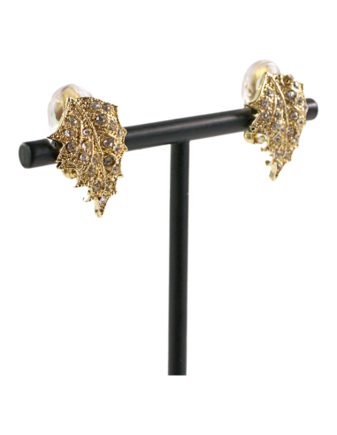 KLIPSY DO USZU ZŁOTE LISTKI LIŚCIE LIŚĆ LISTEK...