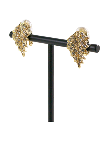 KLIPSY DO USZU ZŁOTE LISTKI LIŚCIE LIŚĆ LISTEK LOLITA AKCESORIA