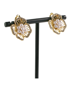 KLIPSY DO USZU ZŁOTE KWIATKI KWIATEK Z PEREŁKAMI LOLITA... 2