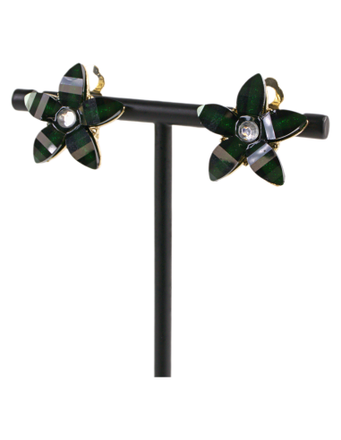 KLIPSY DO USZU CZARNE KWIATKI CZARNY KWIATEK...