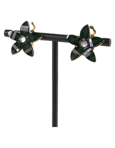 KLIPSY DO USZU CZARNE KWIATKI CZARNY KWIATEK...