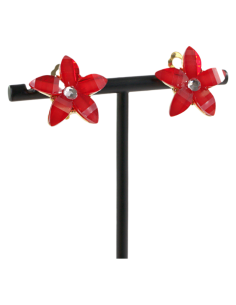 KLIPSY DO USZU CZERWONY KWIATKI CZERWONY KWIATEK  LOLITA... 2