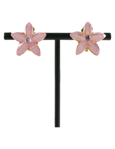 KLIPSY DO USZU RÓZOWE KWIATKI RÓZOWY KWIATEK  LOLITA...