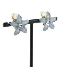 KLIPSY DO USZU NIEBIESKIE KWIATKI NIEBIESKI  KWIATEK... 2