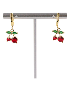 Kolczyki ZE STALI STAL CHIRURGICZNA WISIENKI WIŚNIE...