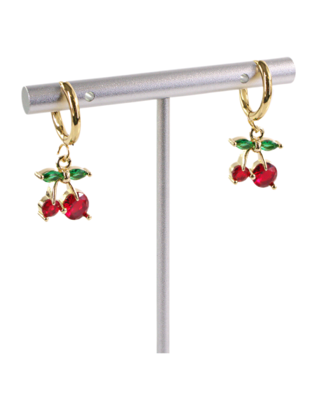 Kolczyki ZE STALI STAL CHIRURGICZNA WISIENKI WIŚNIE   LOLITA AKCESORIA