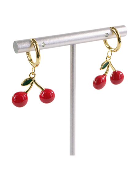 Kolczyki ZE STALI STAL CHIRURGICZNA WISIENKI WIŚNIE   LOLITA AKCESORIA