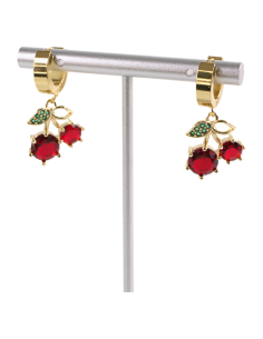 Kolczyki ZE STALI STAL CHIRURGICZNA WISIENKI WIŚNIE...