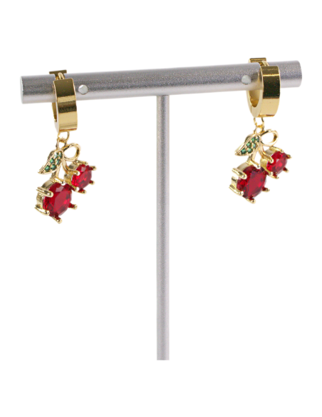 Kolczyki ZE STALI STAL CHIRURGICZNA WISIENKI WIŚNIE   LOLITA AKCESORIA