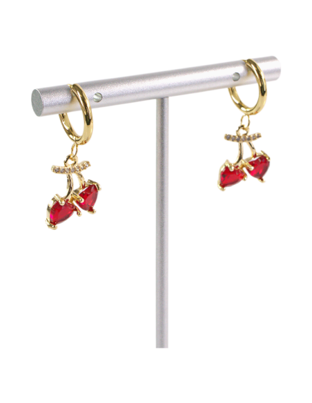 Kolczyki ZE STALI STAL CHIRURGICZNA WISIENKI WIŚNIE   LOLITA AKCESORIA