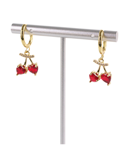 Kolczyki ZE STALI STAL CHIRURGICZNA WISIENKI WIŚNIE   LOLITA AKCESORIA