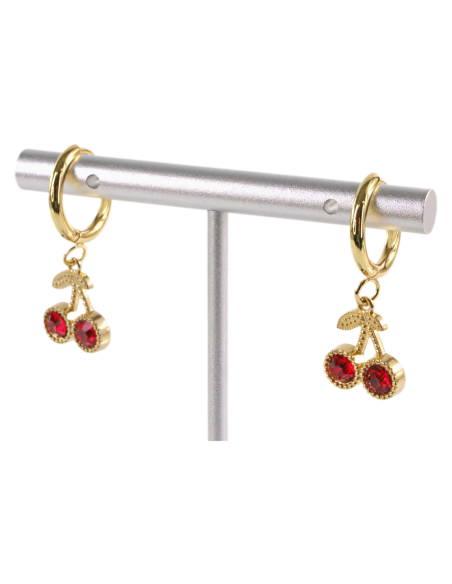 Kolczyki ZE STALI STAL CHIRURGICZNA WISIENKI WIŚNIE   LOLITA AKCESORIA