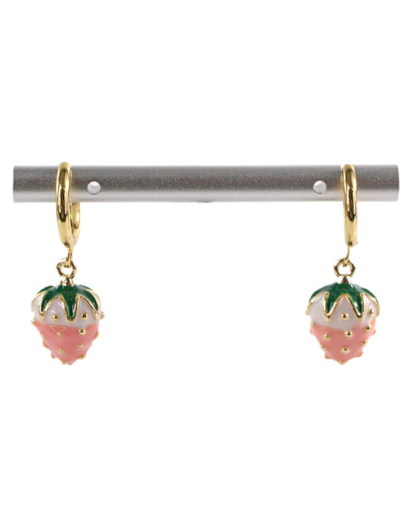 Kolczyki ZE STALI STAL CHIRURGICZNA TRUSKAWKI   LOLITA AKCESORIA