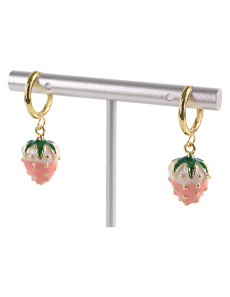 Kolczyki ZE STALI STAL CHIRURGICZNA TRUSKAWKI   LOLITA AKCESORIA