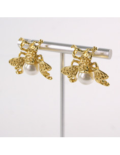 Kolczyki ZE STALI STAL CHIRURGICZNA MUCHA Z PERŁĄ LOLITA... 2