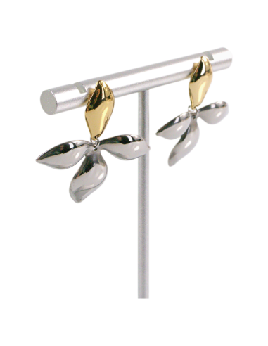 Kolczyki ZE STALI STAL CHIRURGICZNA ZŁOTO-...