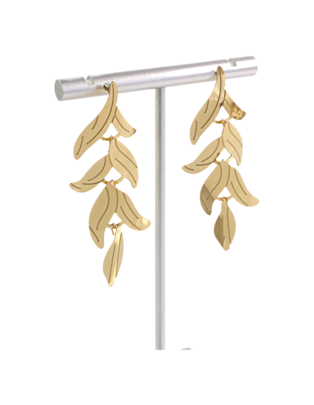 Kolczyki LISTKI MAXI ZE STALI STAL CHIRURGICZNA  LOLITA AKCESORIA