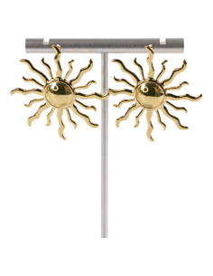 Kolczyki ZŁOTE SŁOŃCE MAXI  CHIRURGICZNA  LOLITA AKCESORIA