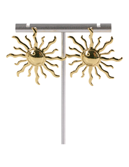 Kolczyki ZŁOTE SŁOŃCE MAXI  CHIRURGICZNA  LOLITA AKCESORIA