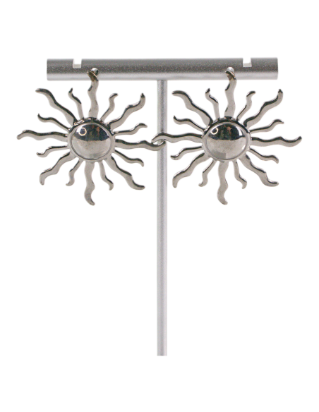 Kolczyki SREBRNE SERCE 4 cm ZE STALI STAL CHIRURGICZNA  LOLITA AKCESORIA