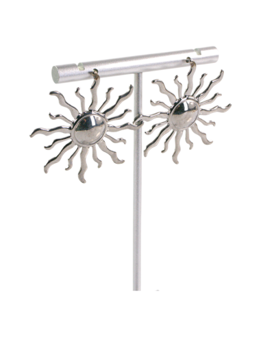 Kolczyki SREBRNE SERCE 4 cm ZE STALI STAL...