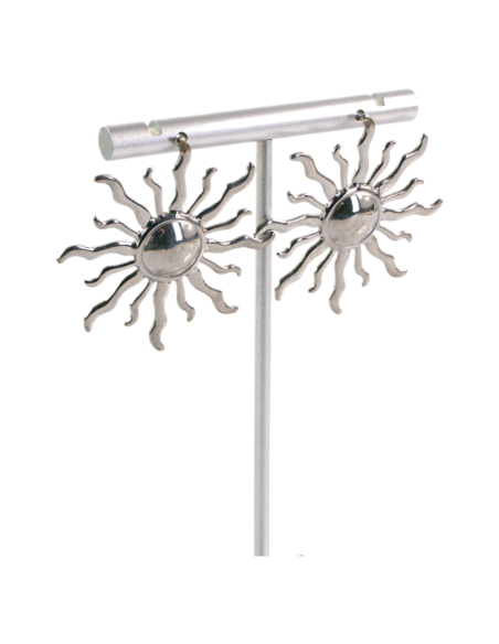 Kolczyki SREBRNE SERCE 4 cm ZE STALI STAL CHIRURGICZNA  LOLITA AKCESORIA