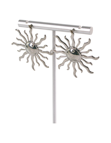 Kolczyki SREBRNE SERCE 4 cm ZE STALI STAL...