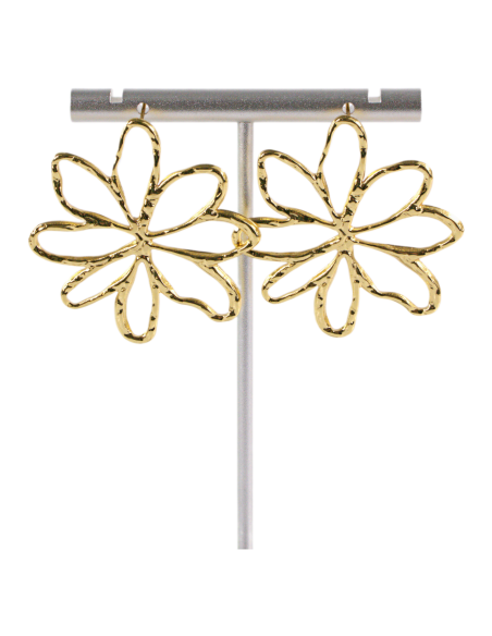 Kolczyki KWIATY XL ZŁOTE KWIATKI STAL CHIRURGICZNA  LOLITA AKCESORIA