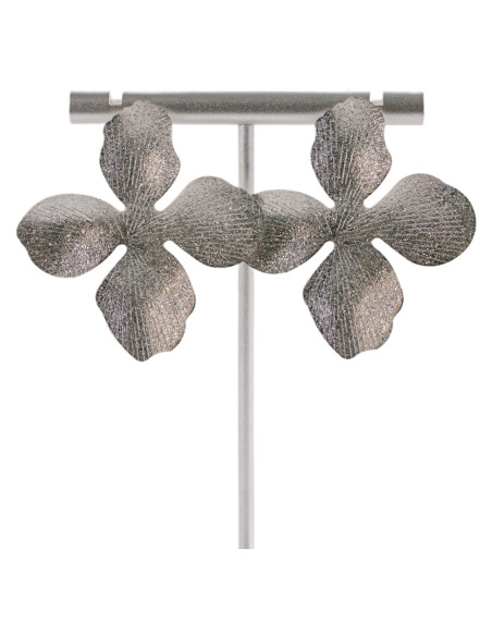 Kolczyki KWIATY XL MAXI KWIATKI SREBRNE STAL CHIRURGICZNA  LOLITA AKCESORIA