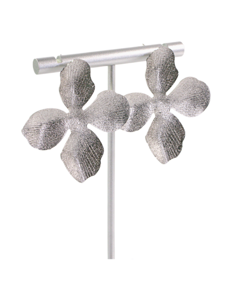 Kolczyki KWIATY XL MAXI KWIATKI SREBRNE STAL CHIRURGICZNA  LOLITA AKCESORIA