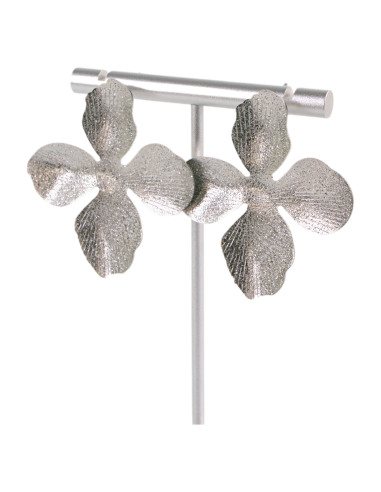 Kolczyki KWIATY XL MAXI KWIATKI SREBRNE STAL...