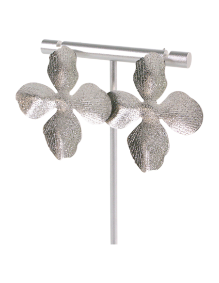 Kolczyki KWIATY XL MAXI KWIATKI SREBRNE STAL CHIRURGICZNA  LOLITA AKCESORIA