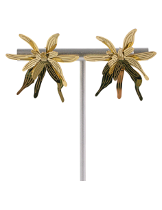 Kolczyki KWIATY XL ZŁOTE KWIATKI STAL CHIRURGICZNA...