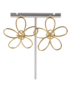 Kolczyki KWIATY XL ZŁOTE KWIATKI STAL CHIRURGICZNA...