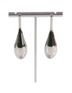 Kolczyki  SREBRNE DŁUGIE KROPLE ŁEZKI  STAL CHIRURGICZNA...