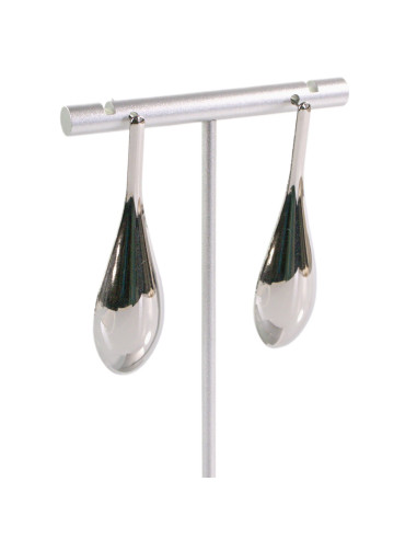 Kolczyki  SREBRNE DŁUGIE KROPLE ŁEZKI  STAL...