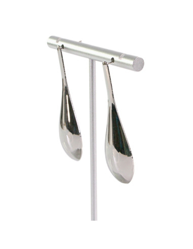 Kolczyki  SREBRNE DŁUGIE KROPLE ŁEZKI  STAL...