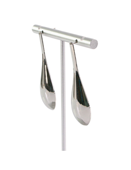 Kolczyki  SREBRNE DŁUGIE KROPLE ŁEZKI  STAL CHIRURGICZNA  LOLITA AKCESORIA