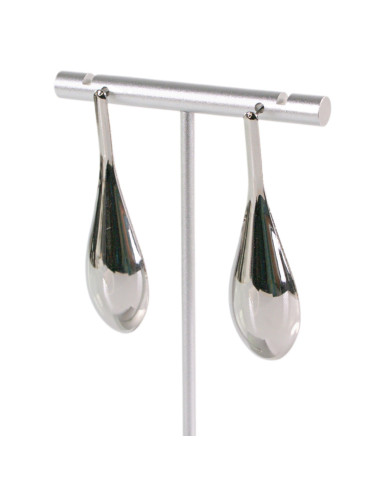 Kolczyki  SREBRNE DŁUGIE KROPLE ŁEZKI  STAL...