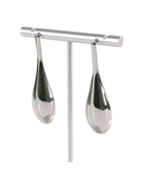 Kolczyki  SREBRNE DŁUGIE KROPLE ŁEZKI  STAL CHIRURGICZNA  LOLITA AKCESORIA