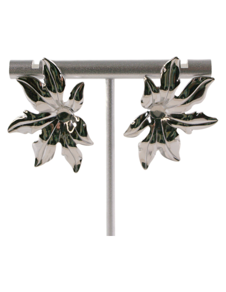 Kolczyki ASYMETRYCZNE KWIATY SREBRNE STAL CHIRURGICZNA  LOLITA AKCESORIA