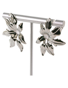 Kolczyki ASYMETRYCZNE KWIATY SREBRNE STAL CHIRURGICZNA... 2