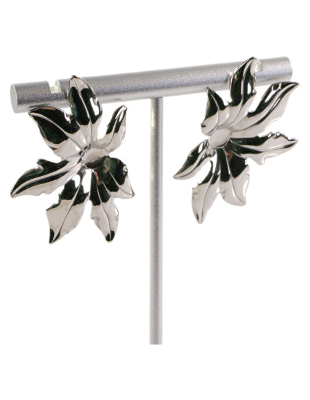 Kolczyki ASYMETRYCZNE KWIATY SREBRNE STAL CHIRURGICZNA  LOLITA AKCESORIA