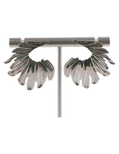 Kolczyki ASYMETRYCZNE SREBRNE ZAWIJASY STAL...