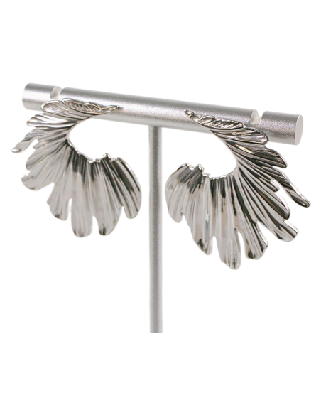 Kolczyki ASYMETRYCZNE SREBRNE ZAWIJASY STAL CHIRURGICZNA  LOLITA AKCESORIA