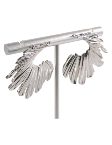 Kolczyki ASYMETRYCZNE SREBRNE ZAWIJASY STAL...