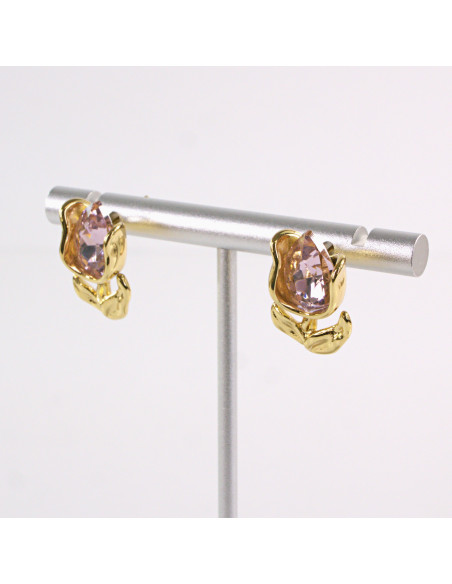 Kolczyki RÓŻA RÓŻOWA RÓŻYCZKA STAL CHIRURGICZNA  LOLITA AKCESORIA