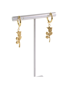 Kolczyki ZŁOTE RÓŻE  STAL CHIRURGICZNA RÓŻA   LOLITA... 2