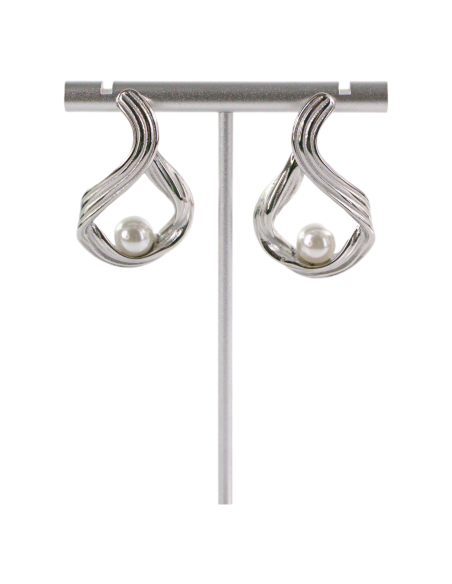 Kolczyki ASYMETRYCZNE SREBRNE ZAWIJASY STAL CHIRURGICZNA  LOLITA AKCESORIA